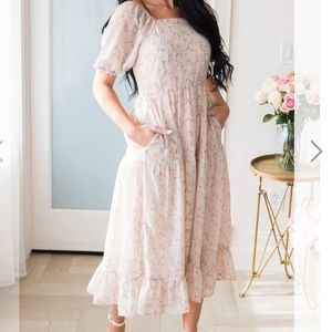 Mikarose dress, The Poppy in color pale peach, size medium